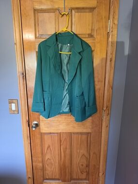 Emerald Green Womens Blazer Jacket